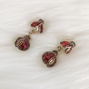 Authentic CHANEL Cute Ladybug Earrings